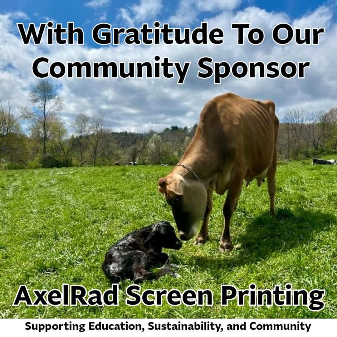 With gratitude to our Community Sponsor Axelrads Screen Printing